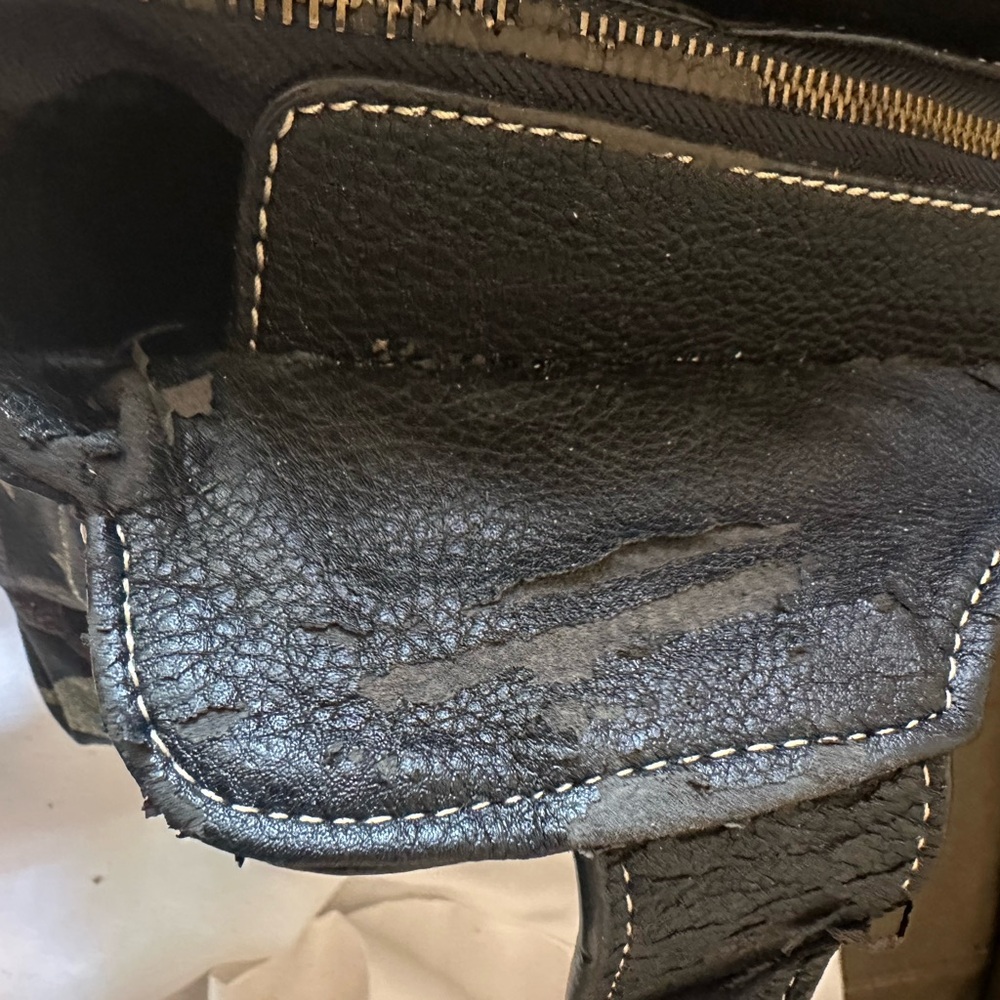 Coach Metallic Signature Jacquard Satchel + Cosmetic Pouch Copper Gold - Picture 14 of 16